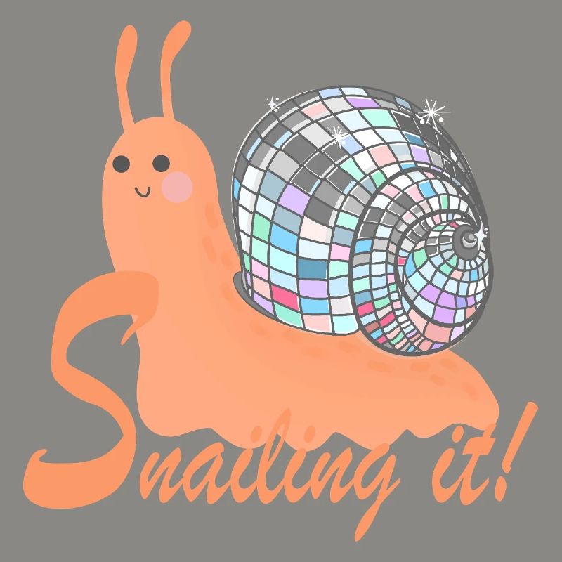 Snailing It! – Bunte Schnecke mit Disco-Kugel