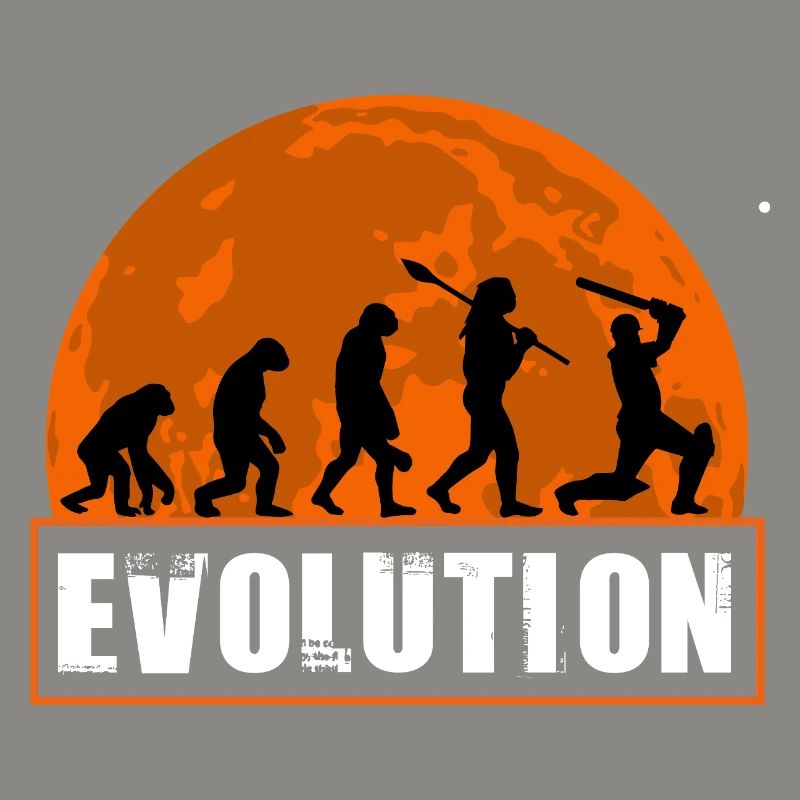 Évolution de la silhouette du joueur de cricket et du batteur