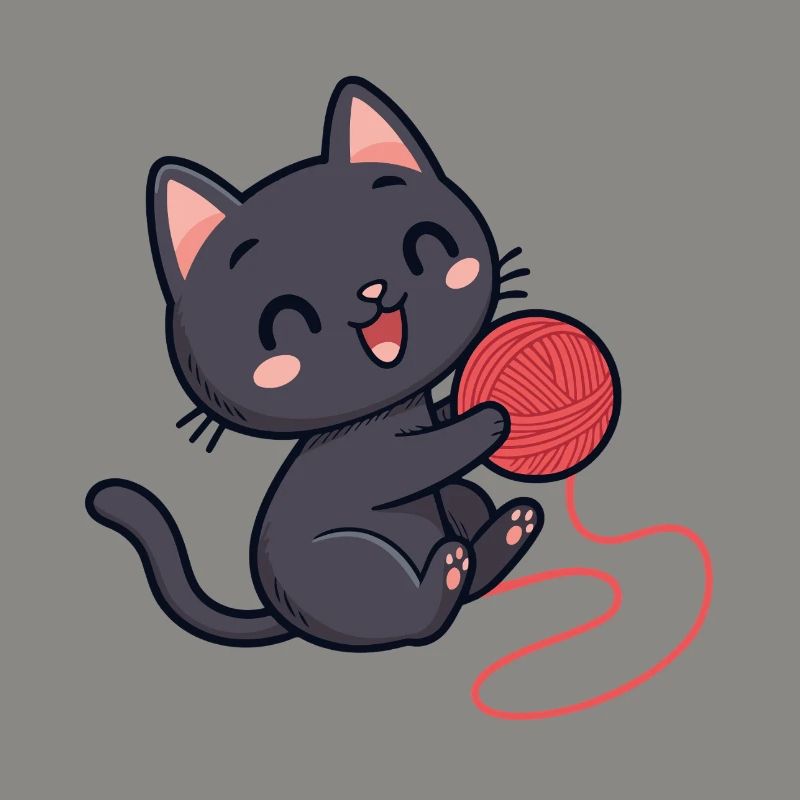 Red wool kitten soft pattern