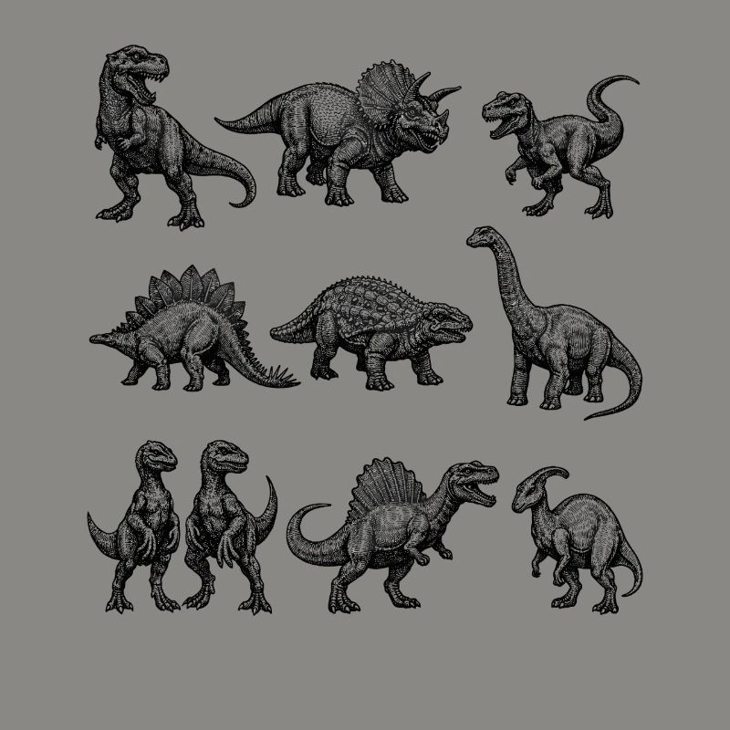Dino Silhouette Pattern