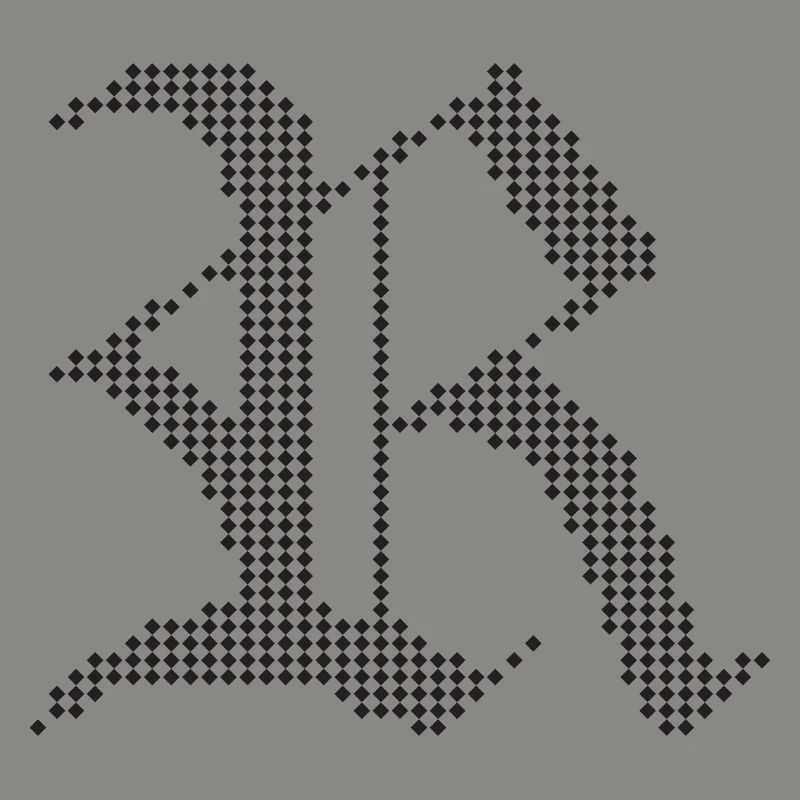 Conception typographique de lettres gothiques R
