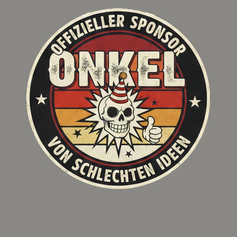 Onkel - Sponsor von schlechten Ideen Retro Badge