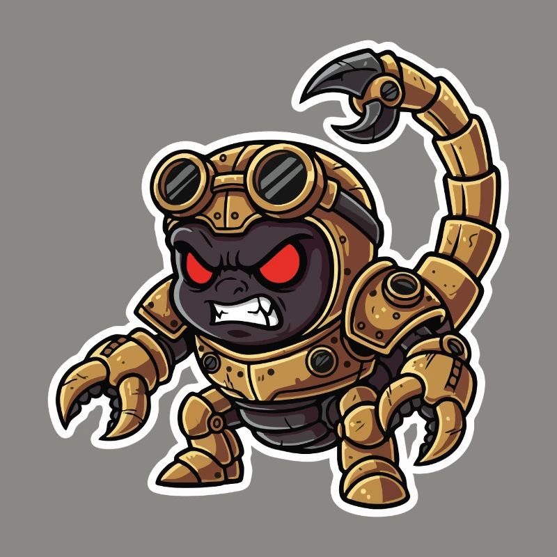 Scorpion Bionic Steampunk Warrior Brass Rivets
