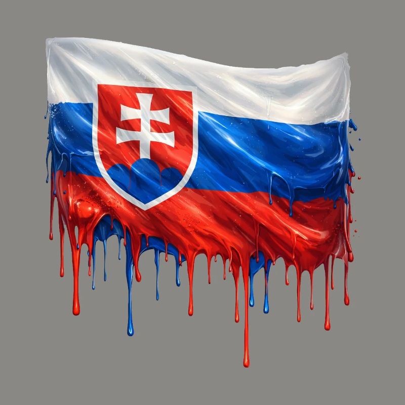 Drapeau Slovaquie Éclaboussures de couleur
