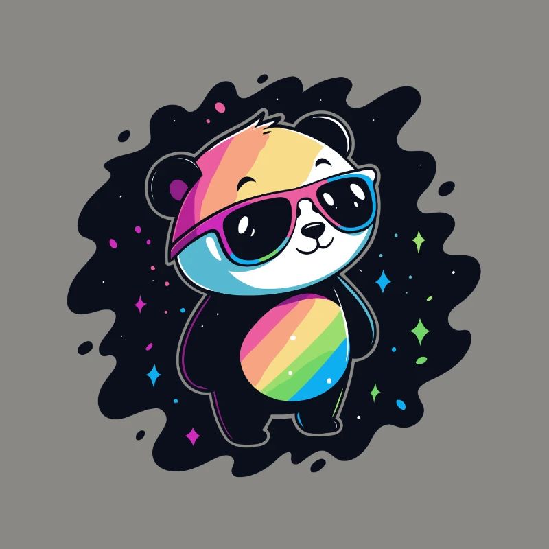 Panda Rainbow Galaxy Coole Brillen