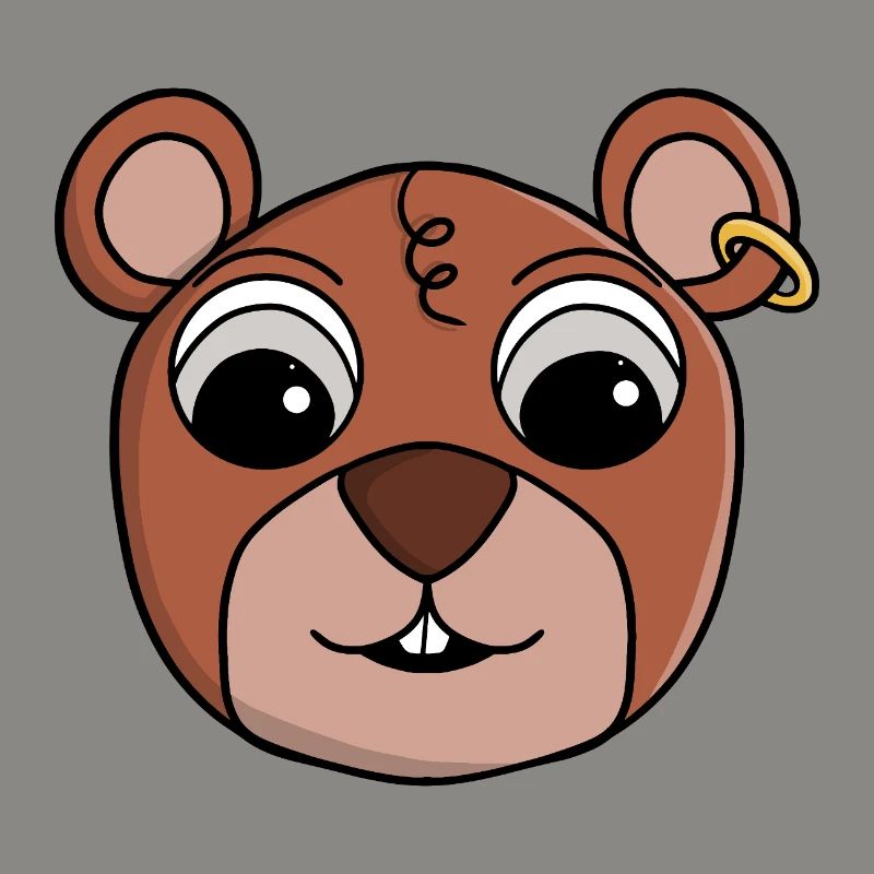 Visage d’Animal Espiègle et Joyeux
