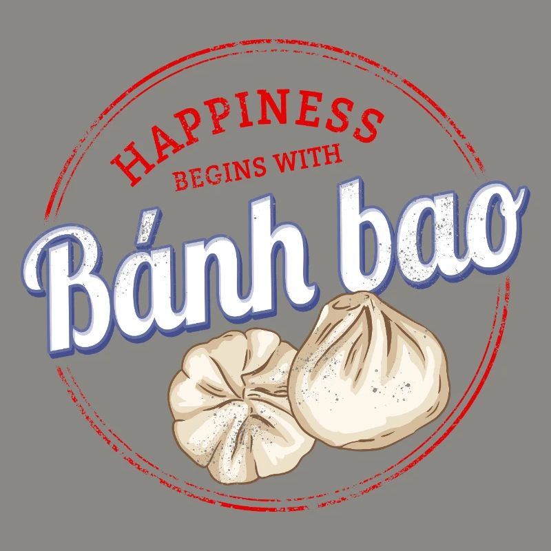 Bánh Bao Dumpling oder Baozi Vintage Teigtasche