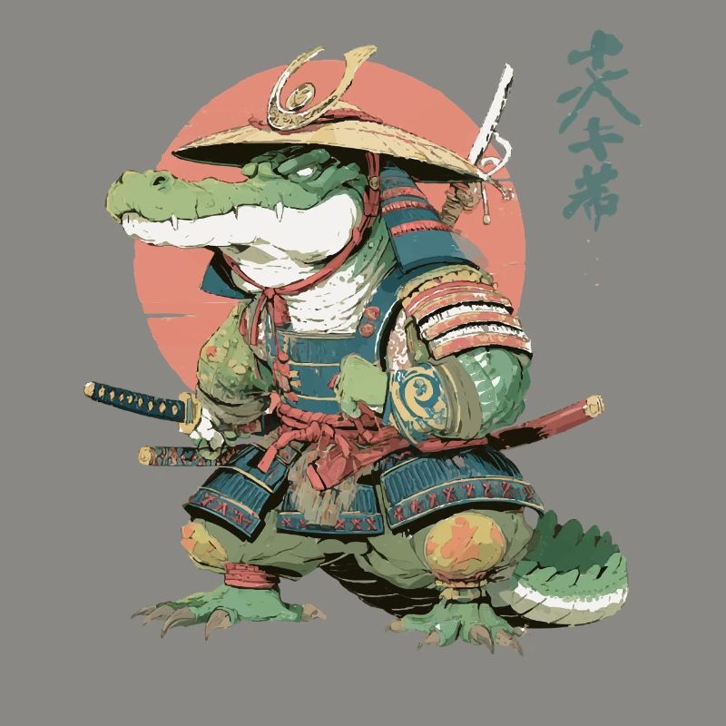 Samurai Alligator in Sunset Armor