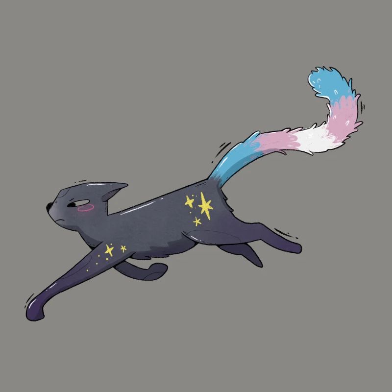 Fierté trans de chat mignon