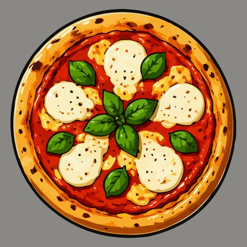 Basilikum-Pizza Comic