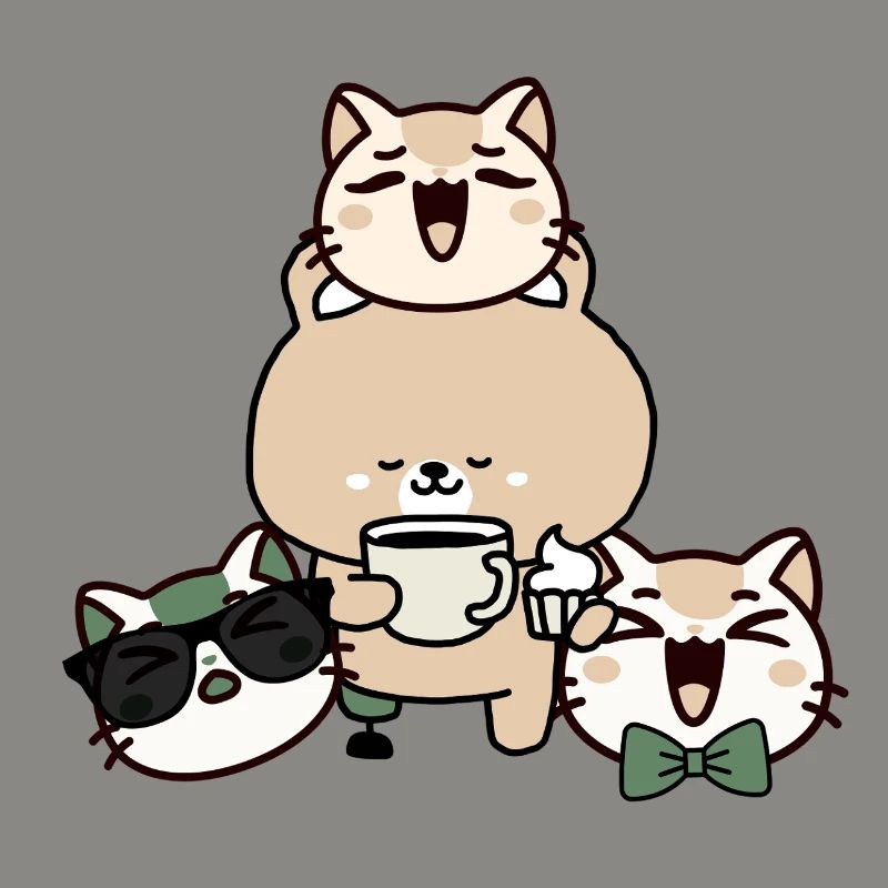 Ours mignon avec prothèse de jambe, café et cupcake