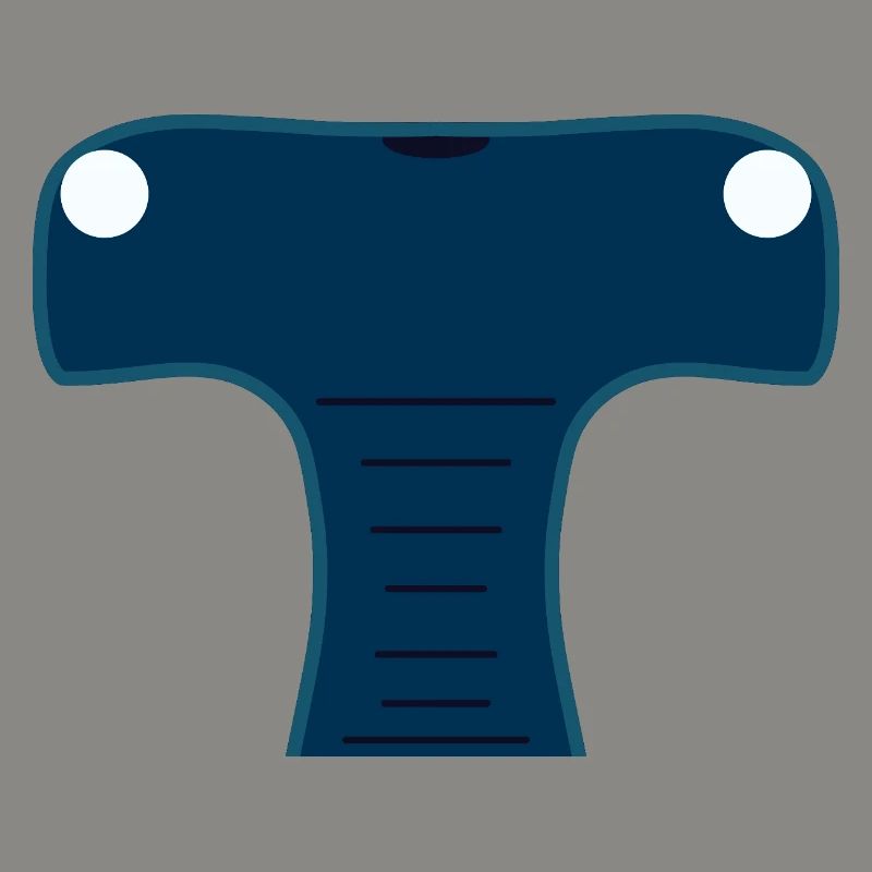 Mitternachtsblauer stilisierter Hammerhai-Kopf