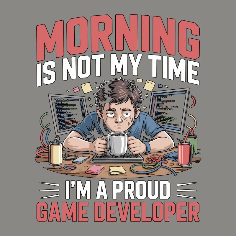 Game Developer Morning Is Not My Time Game Coder