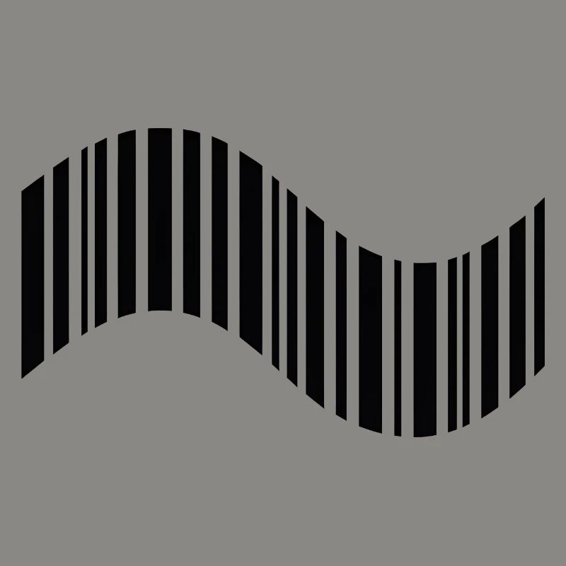 Barcode in wavy shape