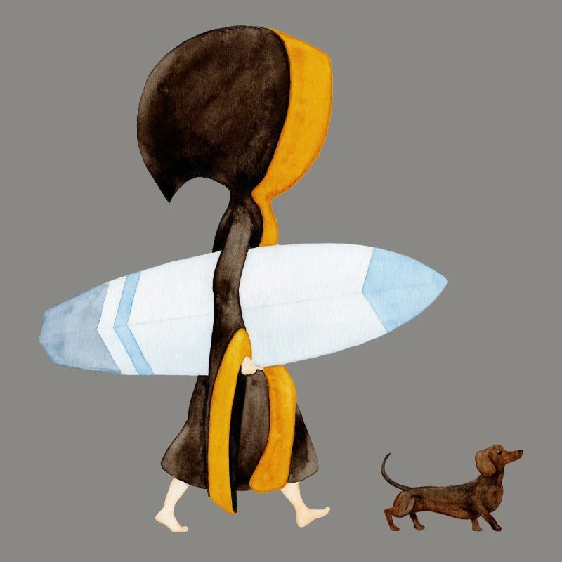 Münchner Kindl "Eisbach Surfer" mit Dackel