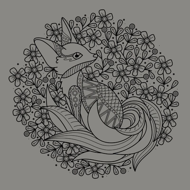 Fuchs. Fox. Mandala Style.
