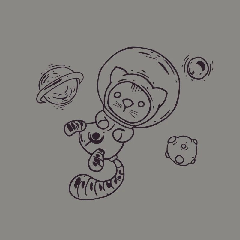 Chat dans l'espace