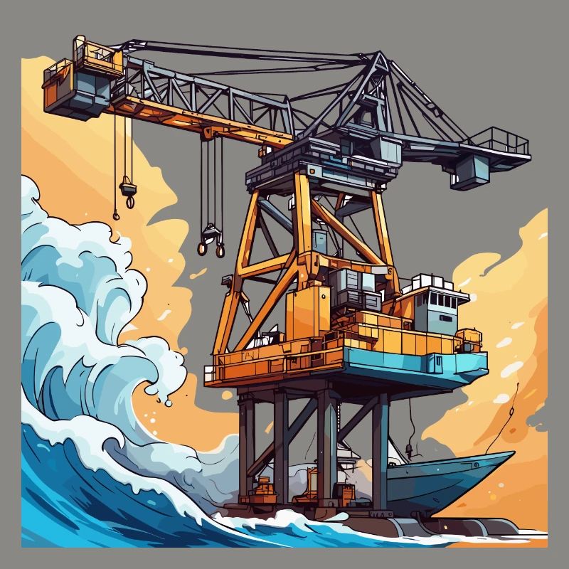 Crane / construction site / winch / crane system