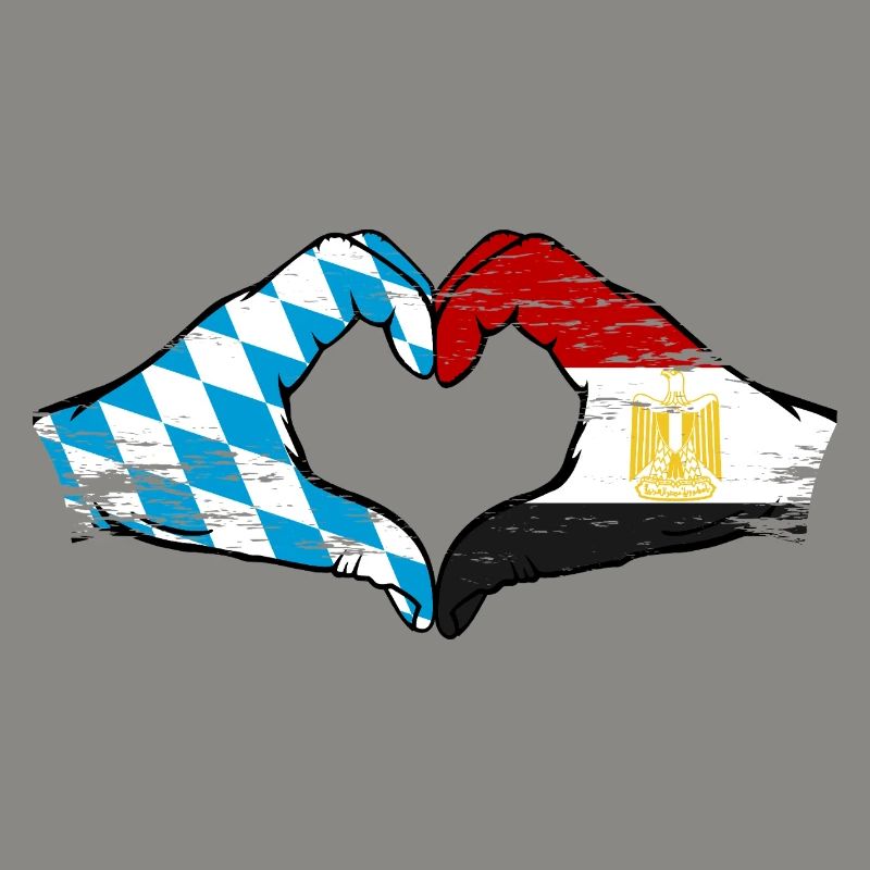 Bavière, Égypte, drapeau, aiguilles, forme de coeur utilisé