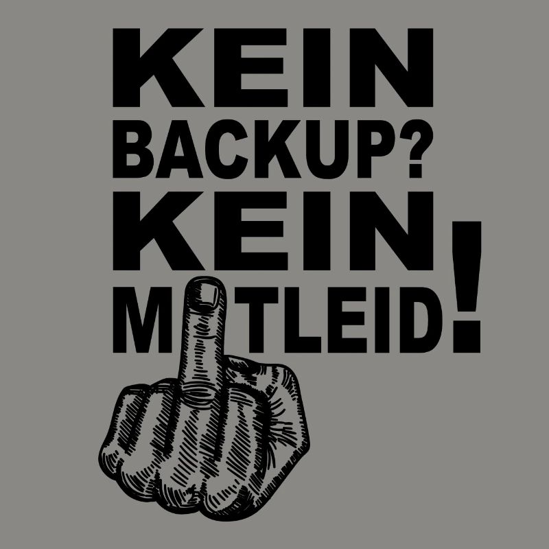 Programmierer Admin - Kein Backup Kein Mitleid