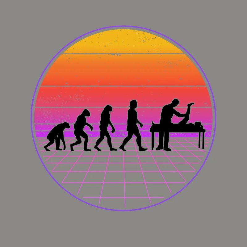 Physiotherapeut Evolution Vaporwave Physio