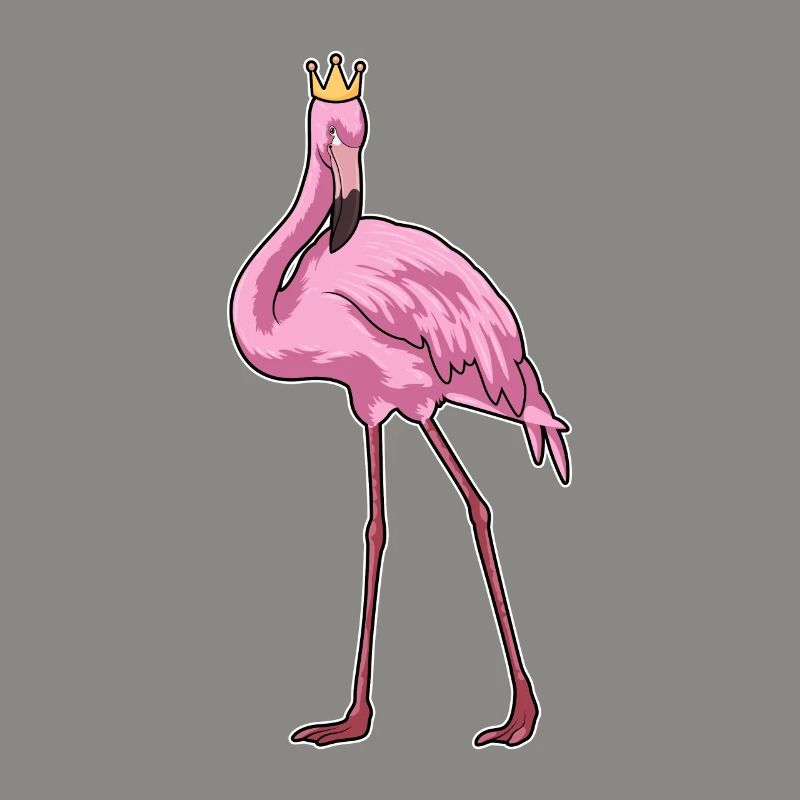 Flamingo mit Krone