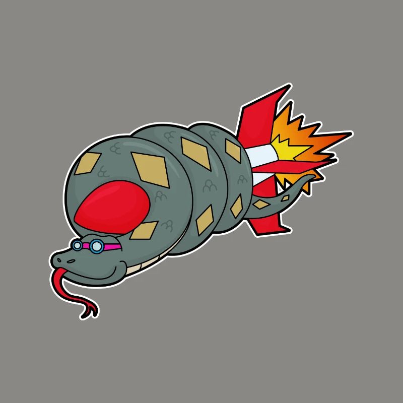 Snake with rocket