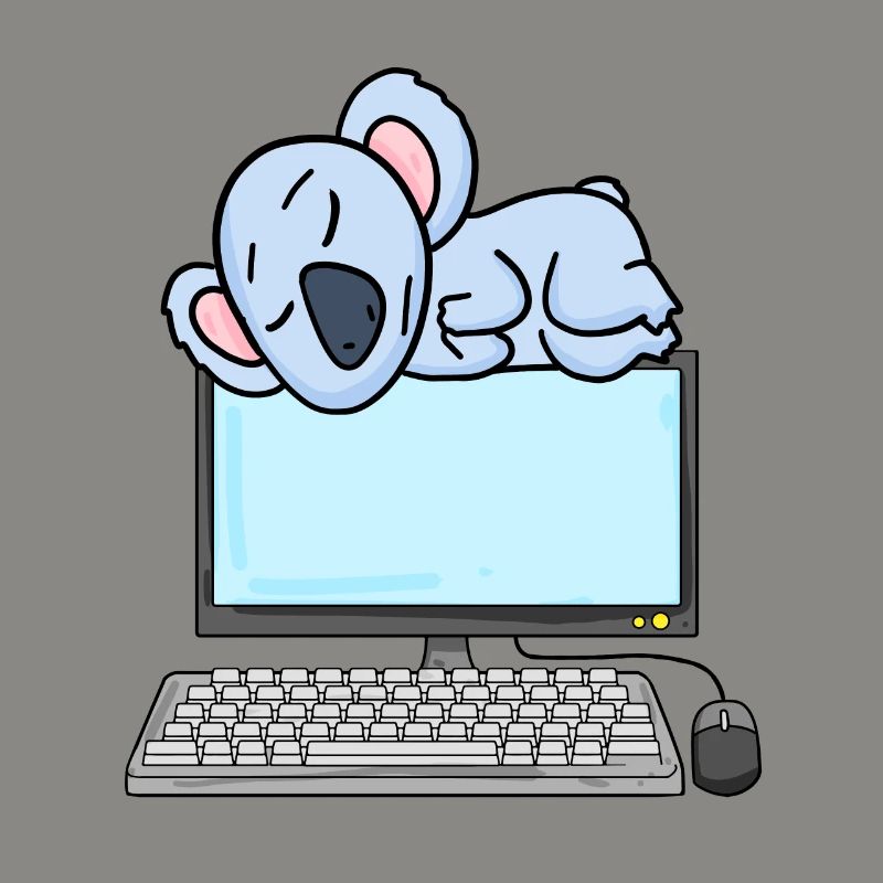 Koala Computer Nerd Programmierer Geschenk