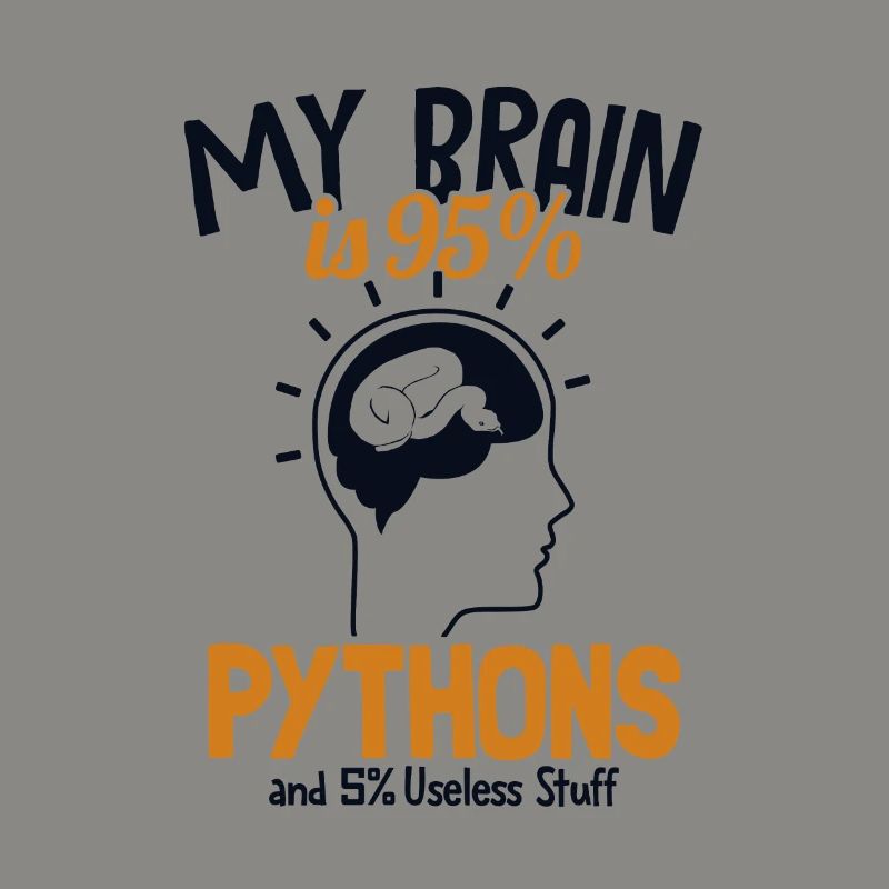 Mon cerveau est composé à 95% de pythons Python Snake Banana