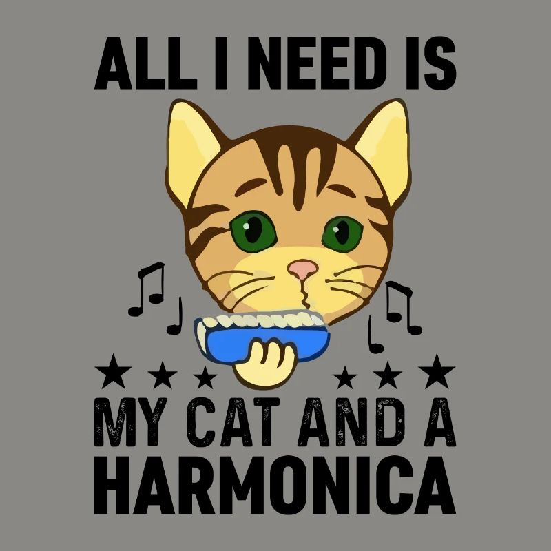 Tout ce dont j’ai besoin, c’est de mon chat et d’un orgue à bouche d’harmonica M