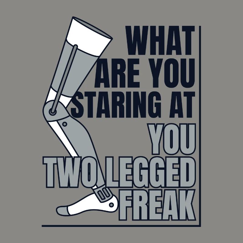 Two Legged Freak Artificial Legs User Leg