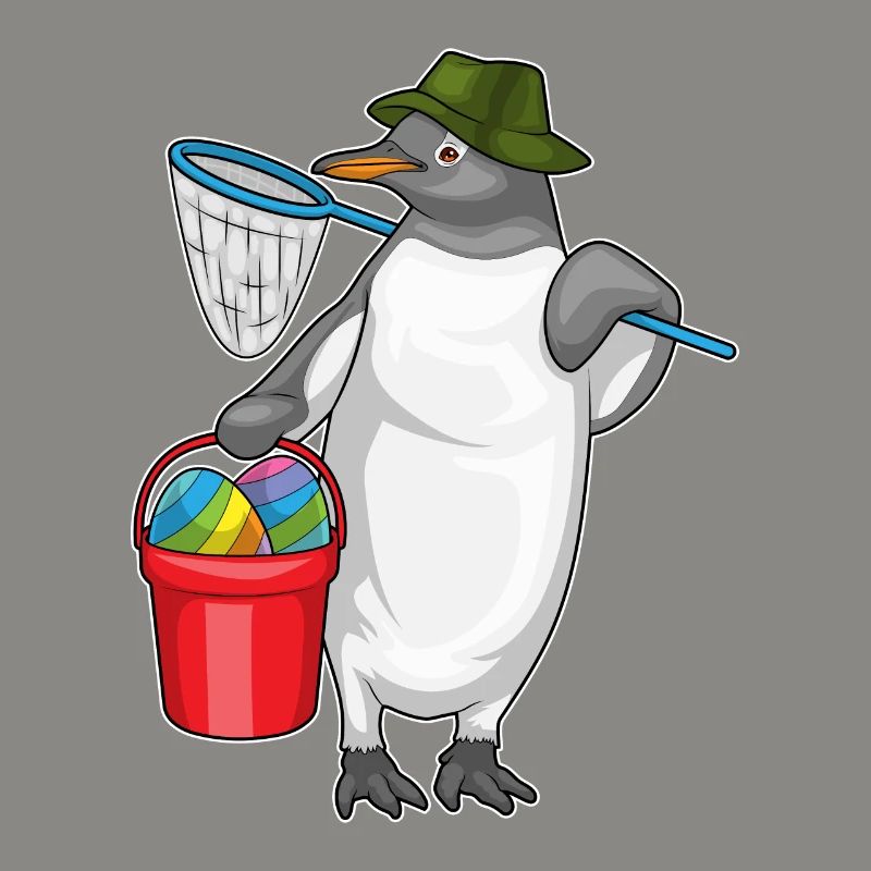 Penguin Easter Easter Egg Fishing