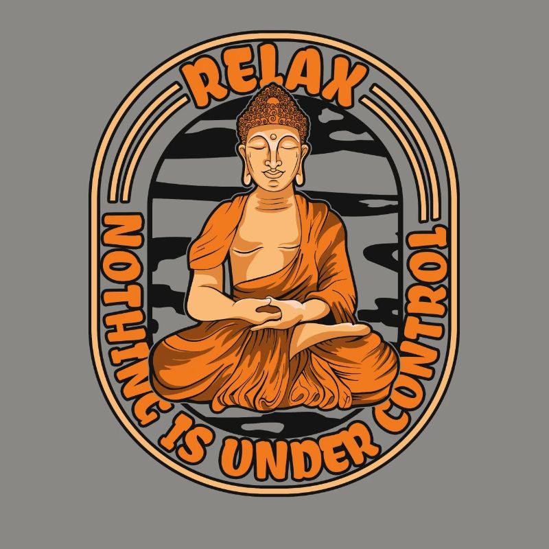Relax Nothing is Under Control Statue bouddhiste
