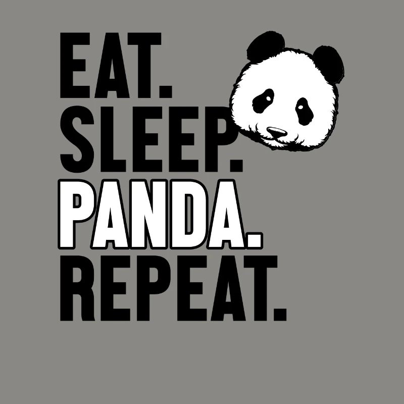 Manger Dormir Panda Répéter Panda Ours Ami Géant