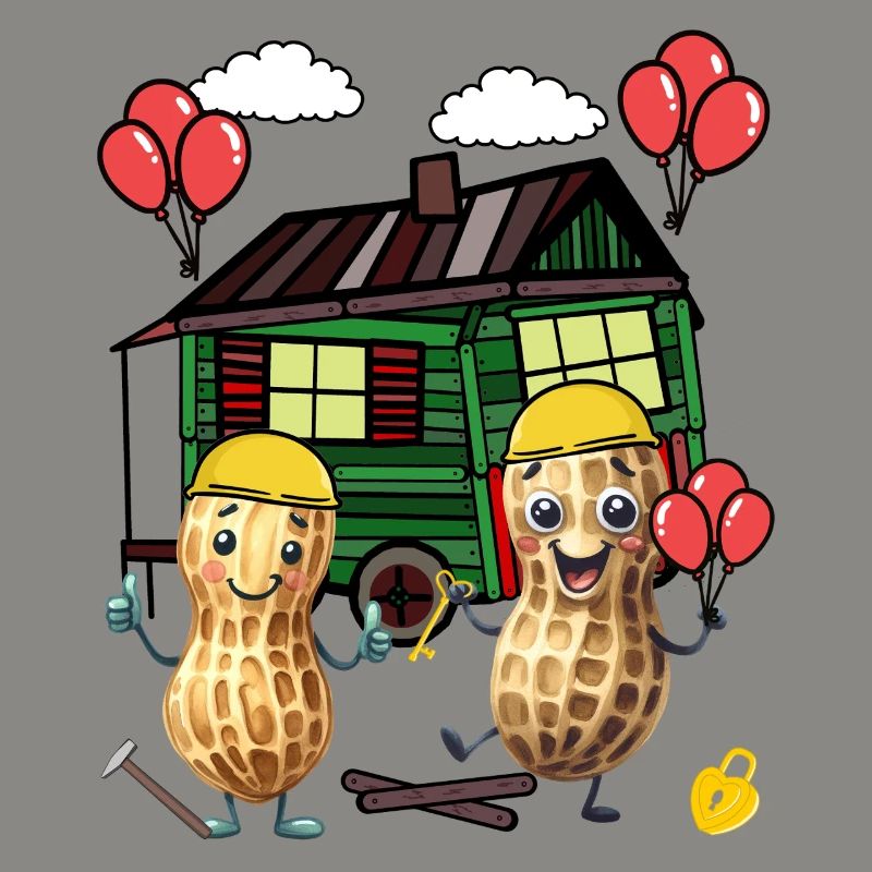 Peanuts Constructeur de maison Constructeur Remorque de construction Maison propre Maison