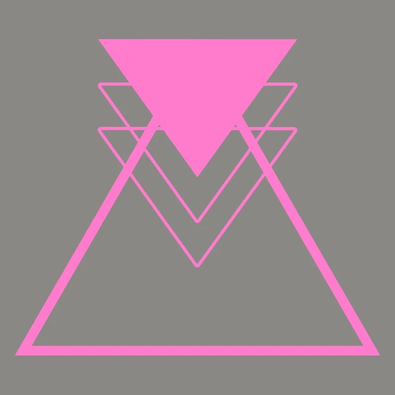 Geometric Abstract Pink Triangle