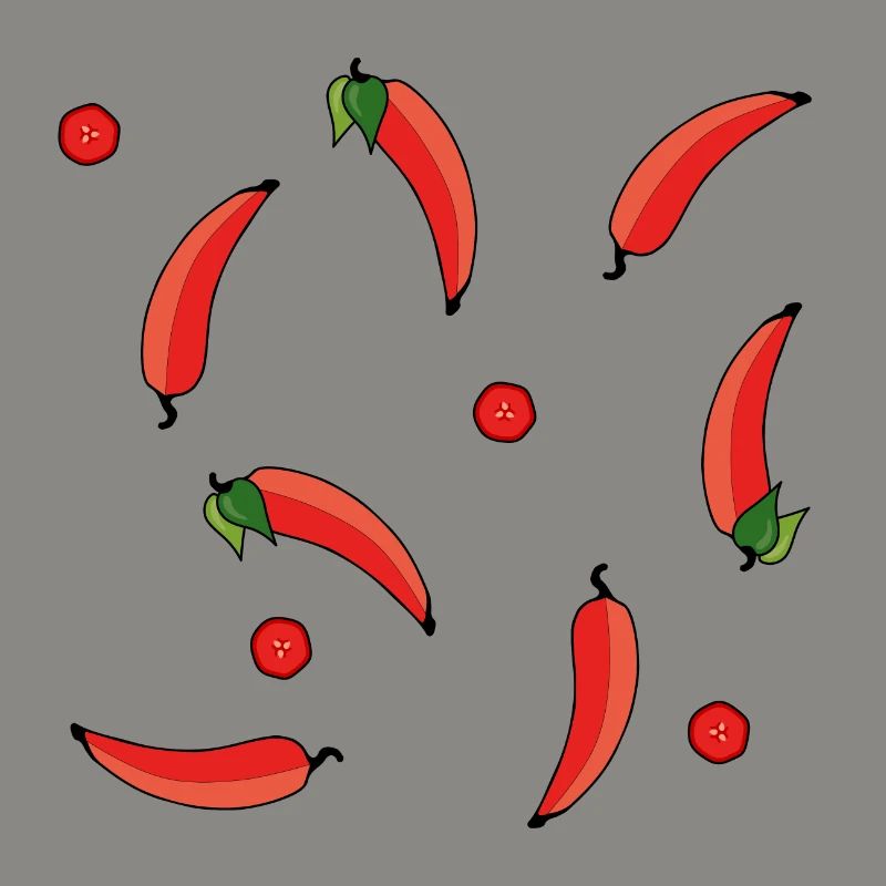 delicious appetizing chilli pattern