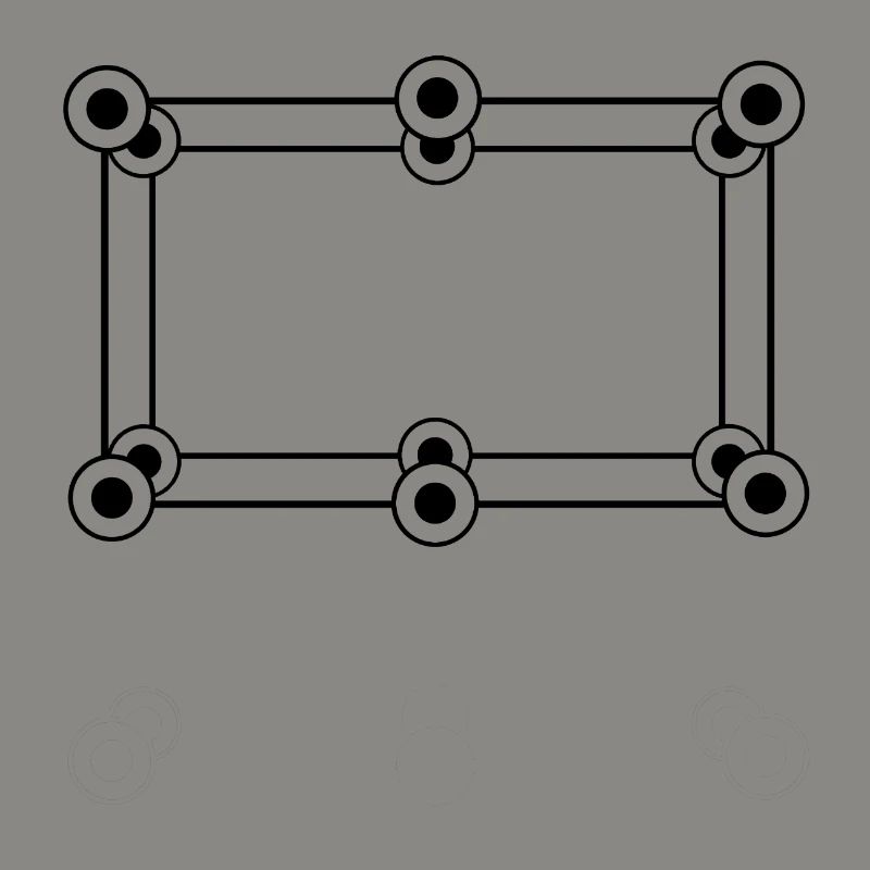 Futuristic frame with circles points