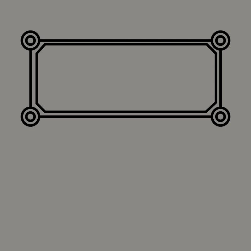 Rectangular frame black round corners