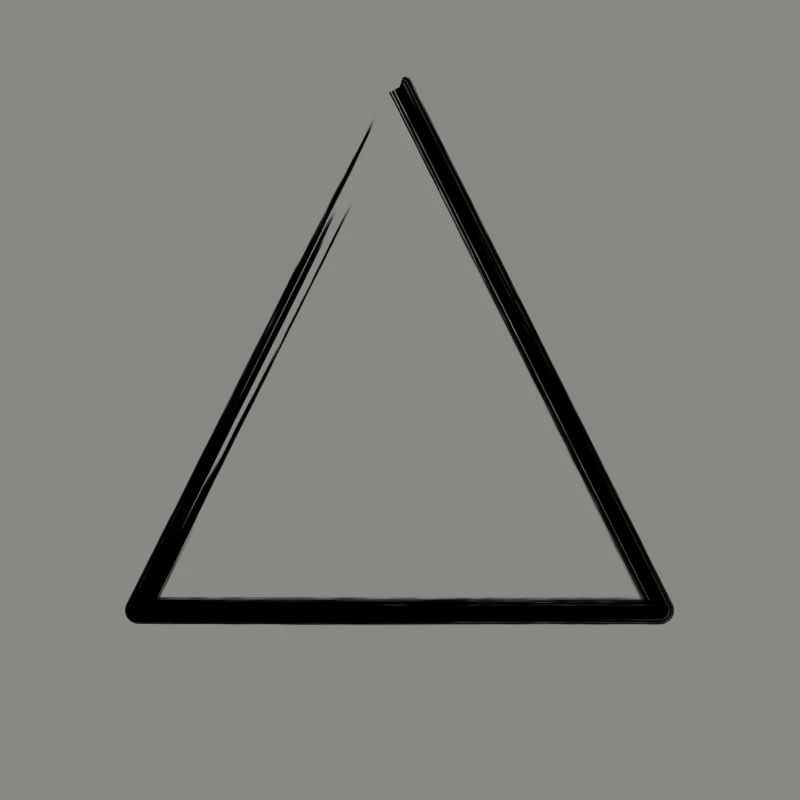 Weathered triangle frame