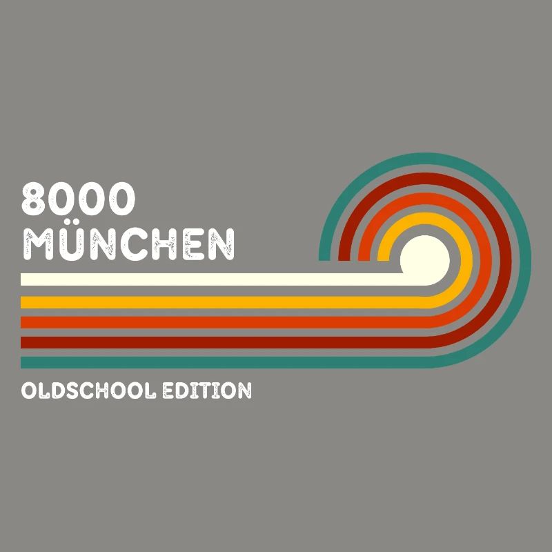 Munich Retro Shirt 8000 Postcode Souvenir Bavaria 70s