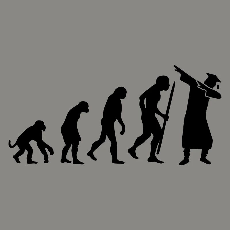 Evolution dab dabbing graduation college student