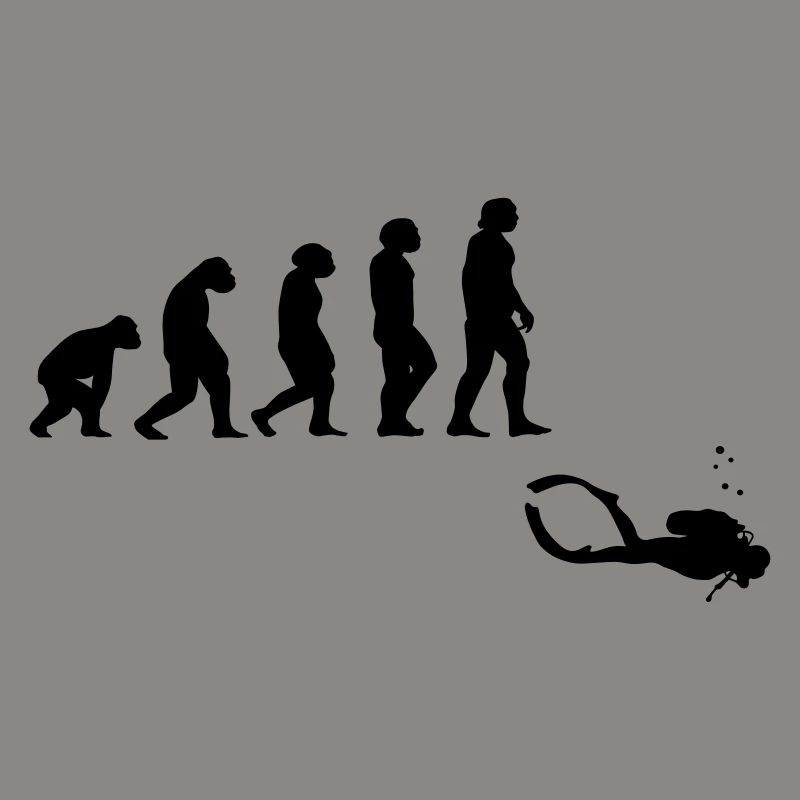 Evolution Tauchen mit Gerät
