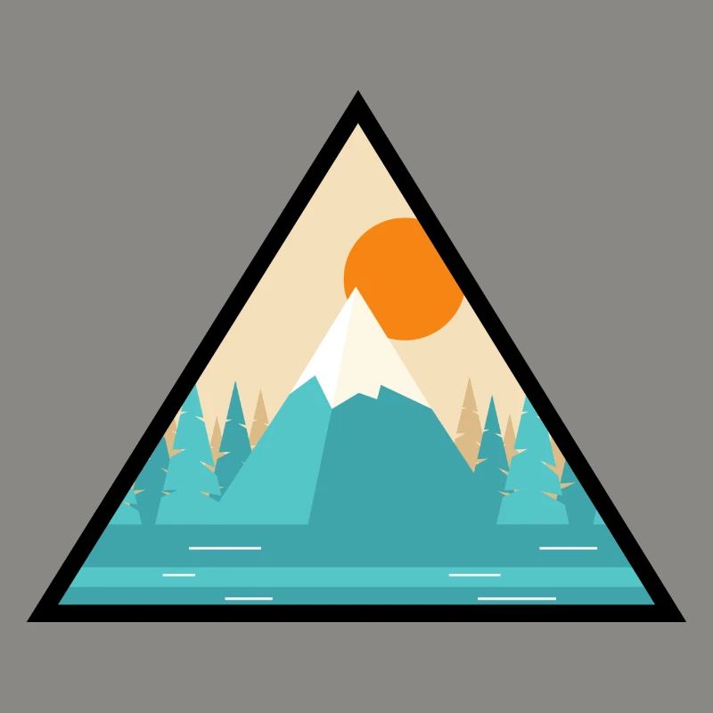 Mountains Nature Hiking Sunset triangular