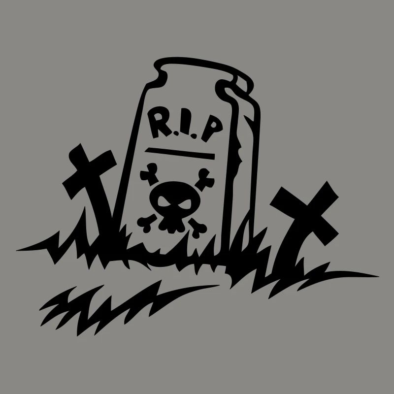 rip reste in peace tombe dessin