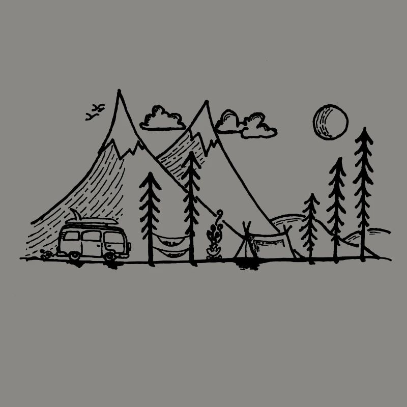 Camper Simple Mountain et Campfire