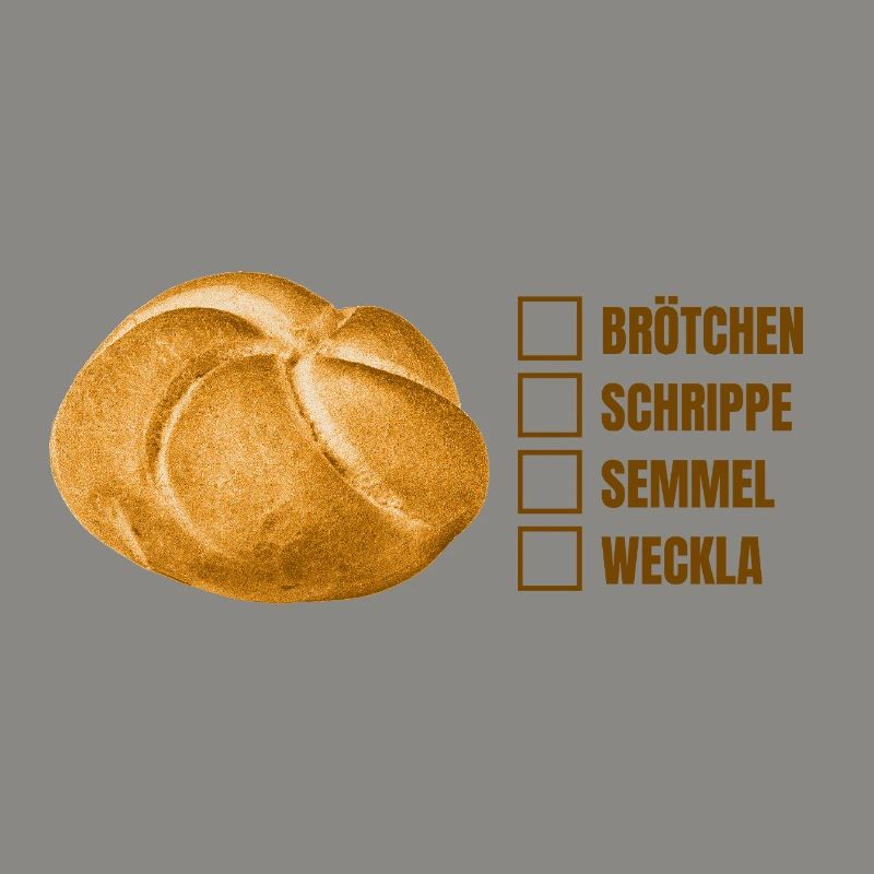 Brötchen oder Semmel? – Lustiges Dialekt-Design