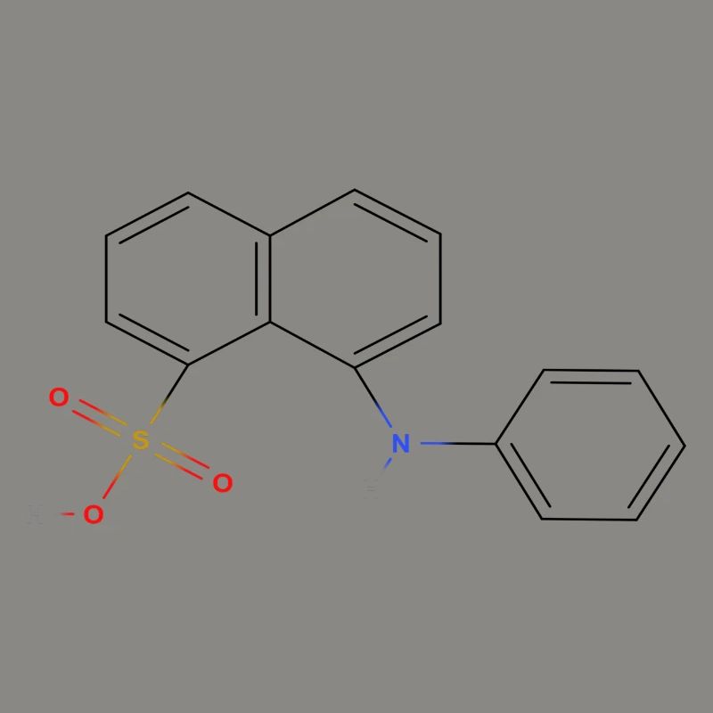 Molécule de lipase - Formule structurale colorée