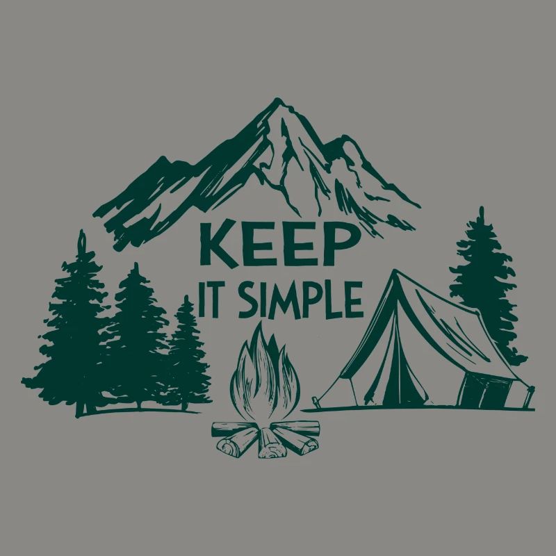 Keep it simple Abenteuer Wandern Camping Geschenk