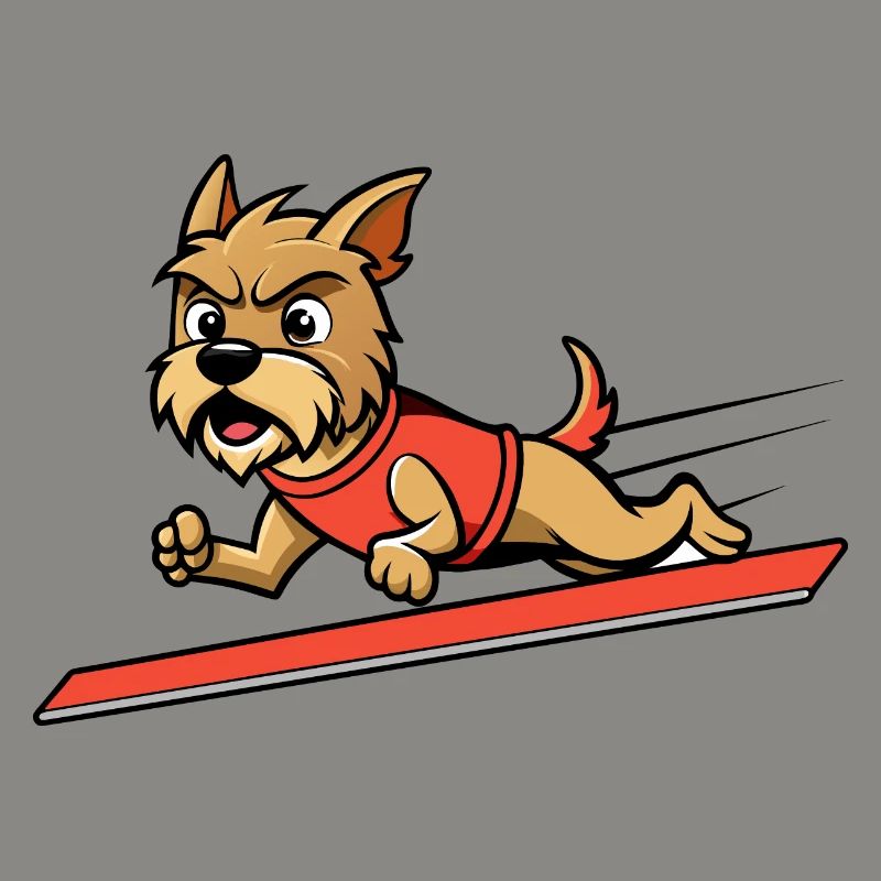 Border Terrier déterminé dans la course Terrier